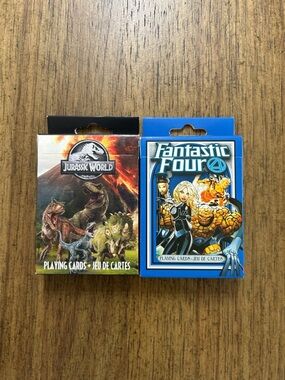 NEW Jurassic World & Fantastic Four Playing Cards